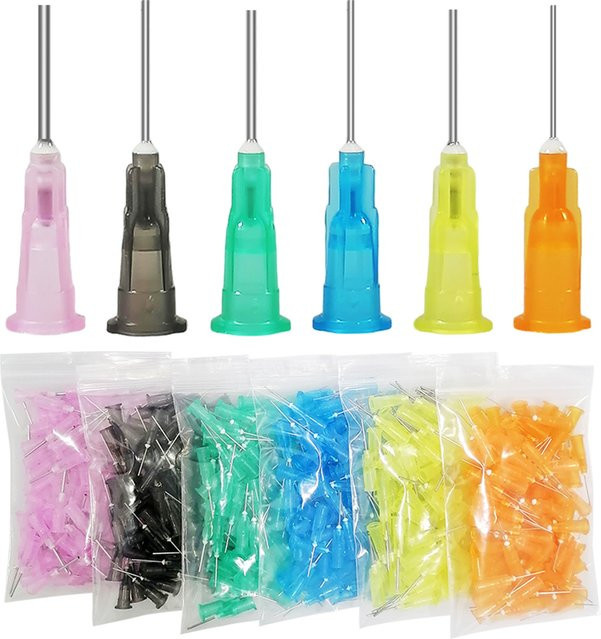 50 Stück Kunststoff und Edelstahl Kleber-Abgabenadeln in Multicolour für Klebstoffe und Lotpaste, Durchmesser: 0,5 Zoll - Bild 1