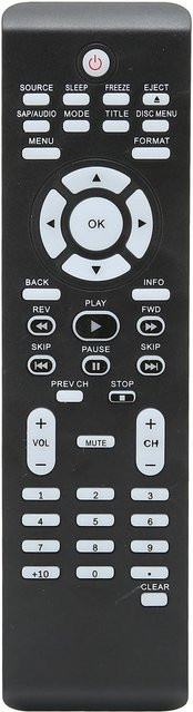 Ersatz-Fernbedienung für Philips NF801UD 19MD301BF7 in Weiß - Bild 1