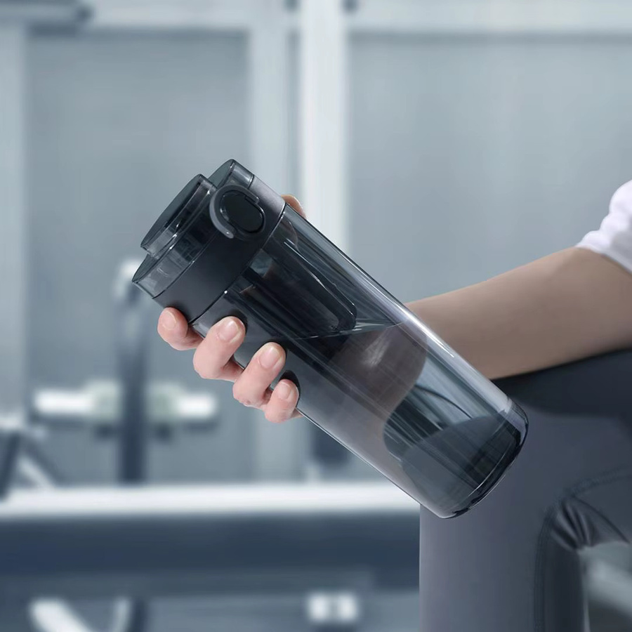Xiaomi Mijia Tritan Wasserflasche aus Kunststoff, weiß und transparent, 500 ml, auslaufsicher mit Flip-Verschluss - Bild 2