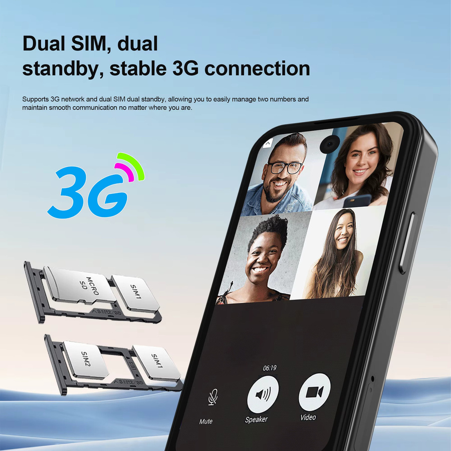 SERVO 17PRO MAX Pocket Smartphone mit Android OS, 3,75 Zoll Display, 2,0 MP Kamera und 2 SIM-Karten in Weiß - Bild 5