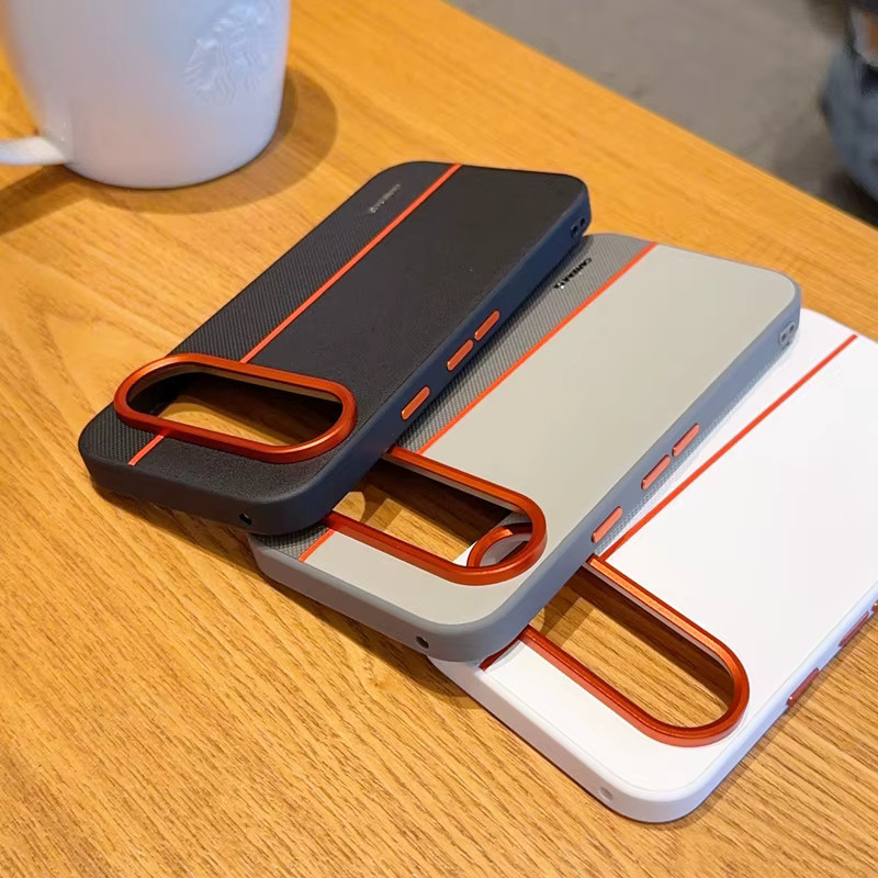 Modische Hartschalenhülle aus PU-Leder für Google Pixel 9 Pro XL, Google Pixel 9, 9 Pro und 9A in Weiß - Bild 3