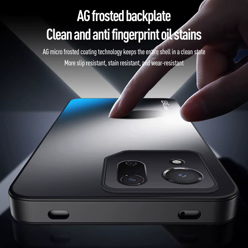 EUCAGR Stoßfeste Handyhülle für Asus ROG Telefon 9, 8, 7 mit matter Rückseite aus TPU und PC, Grau - Bild 3