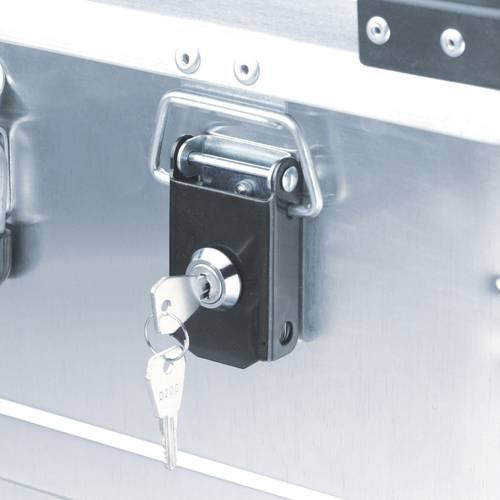 Alutec Zylinderschloss für Transportboxen Serie D in Schwarz mit 2 Schlüsseln - Bild 1