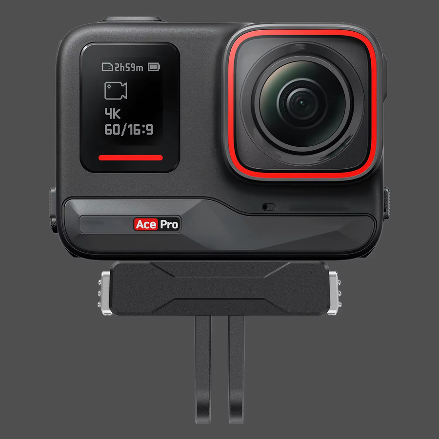 Magnetische Adapterhalterung für Insta360 X5, Ace Pro und Ace Pro 2 in Schwarz mit Anti-Rutsch-Pad und werkzeugloser Installation - Bild 2