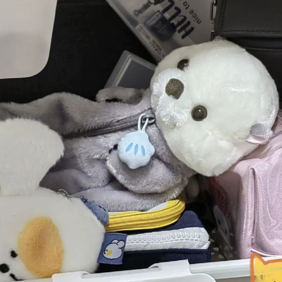 Niedliches Plüschtier-Federmäppchen im Kawaii-Stil als weiche Schreibwarentasche für Kinder - Bild 2
