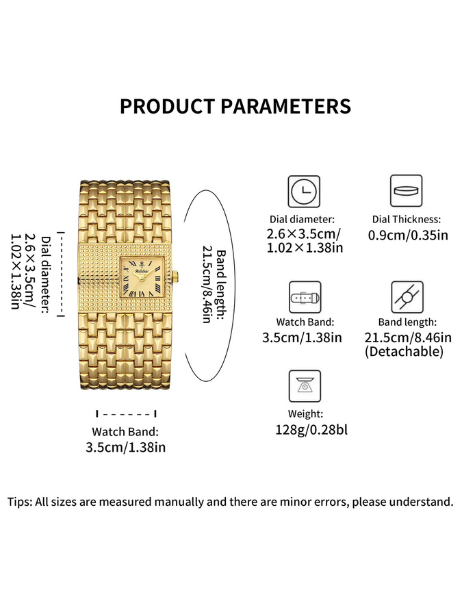 YaLaLuSi Armbanduhr, Analoguhr, Edelstahl, Gold, Bicolor, Damen - Bild 2