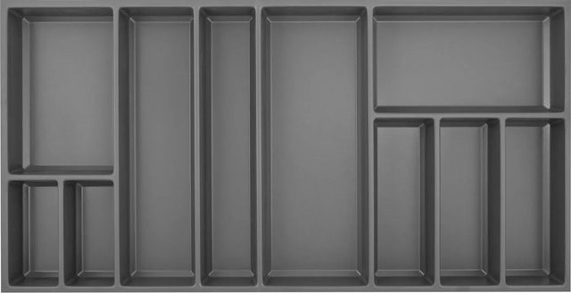 Agoform Besteckeinsatz Sky Schubladeneinsatz aus Kunststoff, Schiefergrau, B/T/H: 92,0 x 5,3 x 47,3 cm - Bild 1