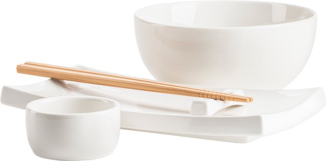 MÄSER Sushi-Set Tokio Nights aus Porzellan, 10-teilig, weiß/mehrfarbig - Bild 1