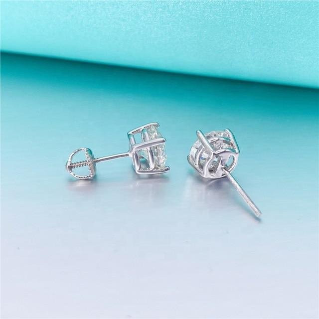 Ohrstecker Moissanit, 925 Silber, Damen - Bild 1