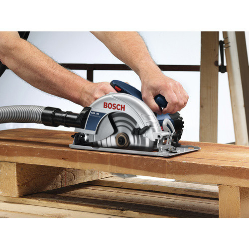 Bosch Professional Handkreissäge GKS 190 mit 1400 W und 190 mm Sägeblatt in Blau/Schwarz - Bild 2
