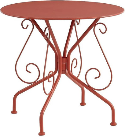Gartentisch Guermantes von Vente-unique in Terracotta, Durchmesser: 80 cm