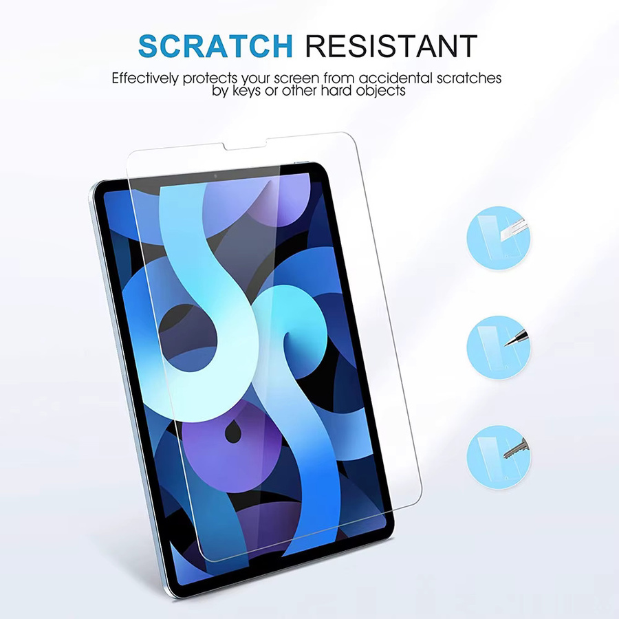 2er-Set HD gehärtete Glas Displayschutzfolie für Apple iPad, iPad Pro, iPad Air und iPad Mini, transparent - Bild 3