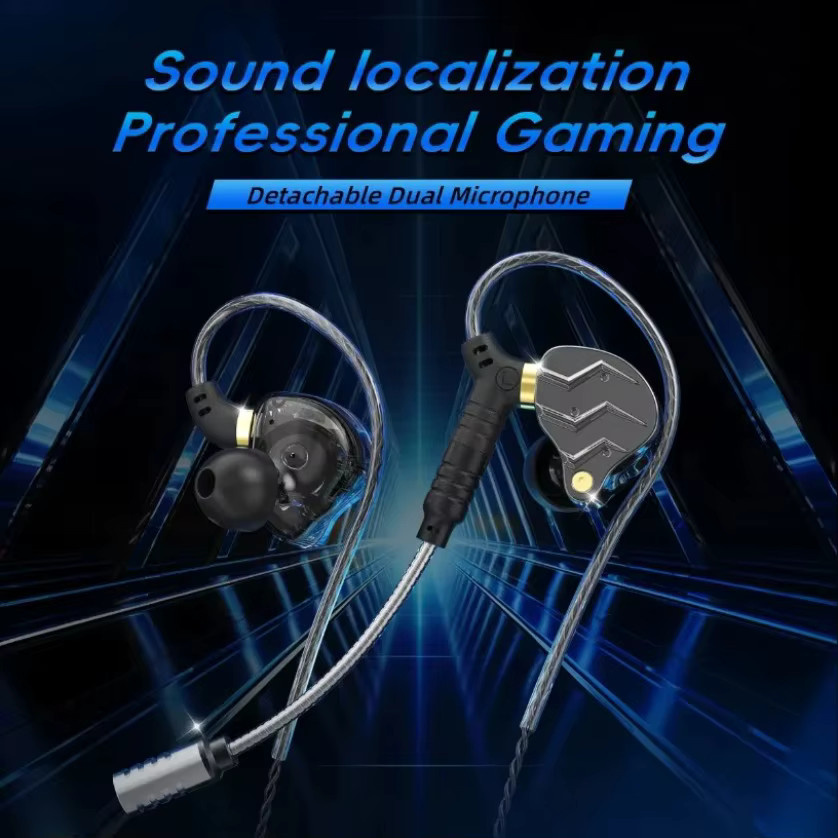 VIKEFON Gaming Kopfhörer mit abnehmbarem Mikrofon, Stereo, Silber/Schwarz - Bild 2