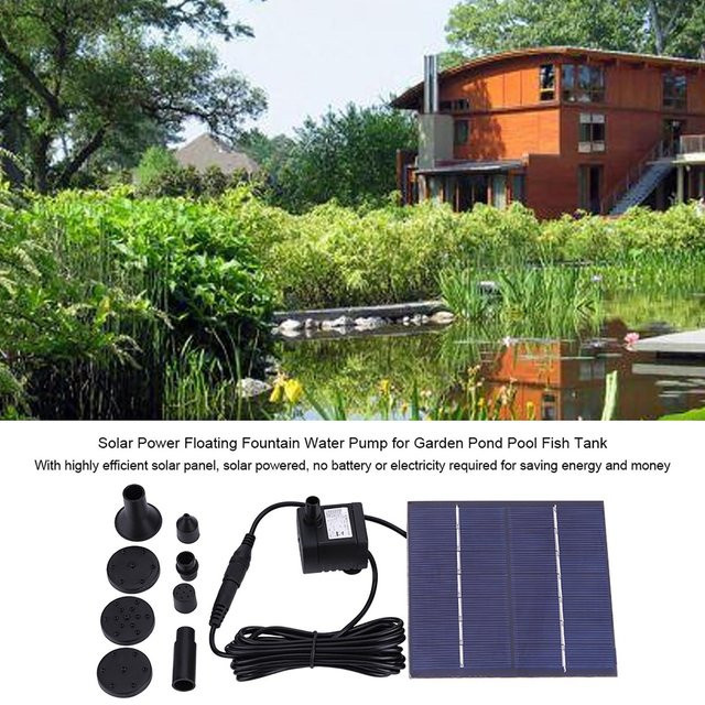 Solarbetriebene Springbrunnen-Wasserpumpe von mfySpace für Gartenteich, Pool und Aquarium - Bild 1