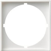 Gira Zentralplatte mit rundem Ausschnitt für Geräte mit Abdeckung, Farbe: Weiß, B/T/H: 50 x 50 mm - Bild 1