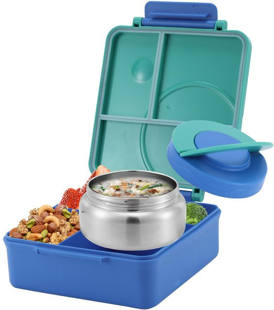 Vierfach-Lunchbox von 4&Other mit isoliertem Behälter für Suppen in Grün - Bild 1