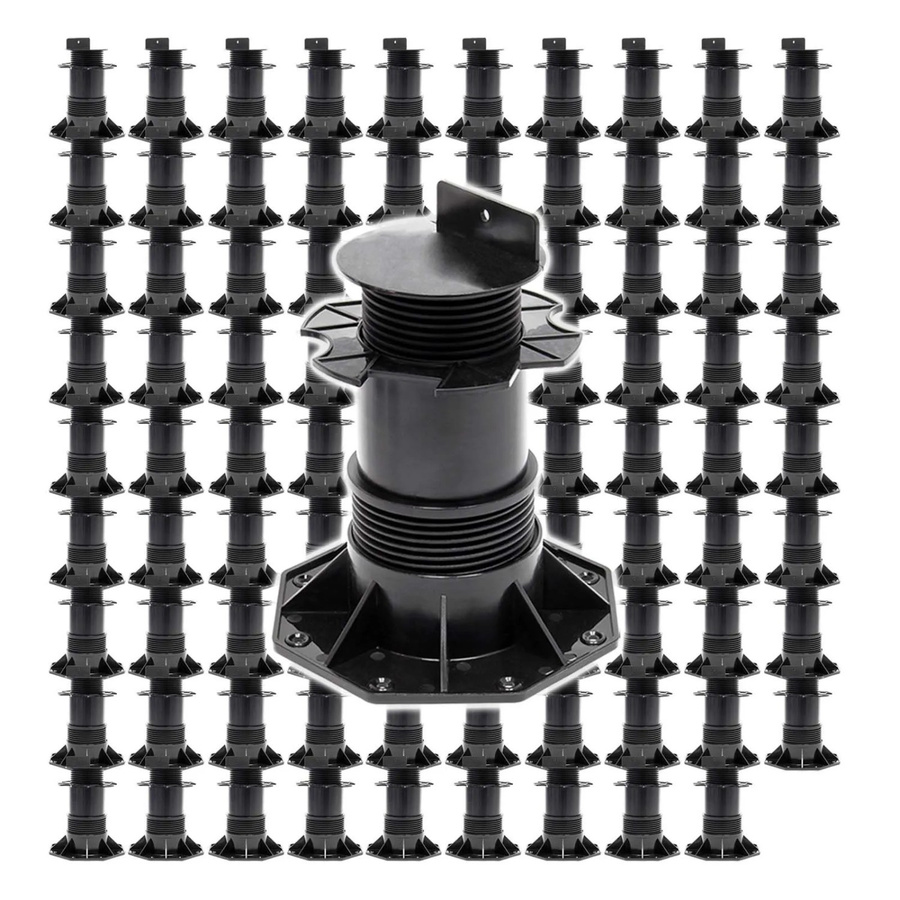 Xpotool Set 90 Stelzlager für Terrassen in Schwarz, höhenverstellbar von 137 mm bis 215 mm, Tragkraft 2700 kg - Bild 2