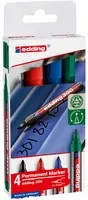 edding Permanentmarker 300 Set mit 4 Farben (Rot, Blau, Grün, Schwarz) - Bild 1