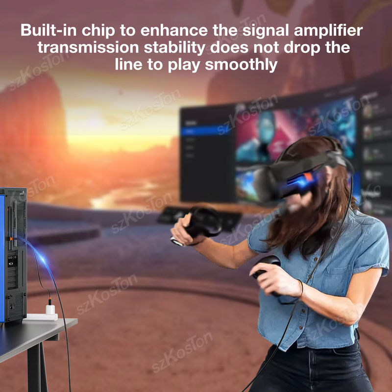 SZKOSTON VR-Link-Kabel für Meta Quest 3, Quest 3S, Quest 2, Pico4 und PS5, USB 3.0 Gen2 auf Typ-C, 5 Gbit/s Datenübertragung und schnelles Aufladen, Schwarz - Bild 3