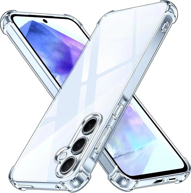 Stoßfeste Handyhülle für Samsung Galaxy A55 A54 A35 A25 A15 A34 A14 A24 A33 A53 A13 A32 A73 A52 A12 A16 A56 A36 A26 in Transparent - Bild 1
