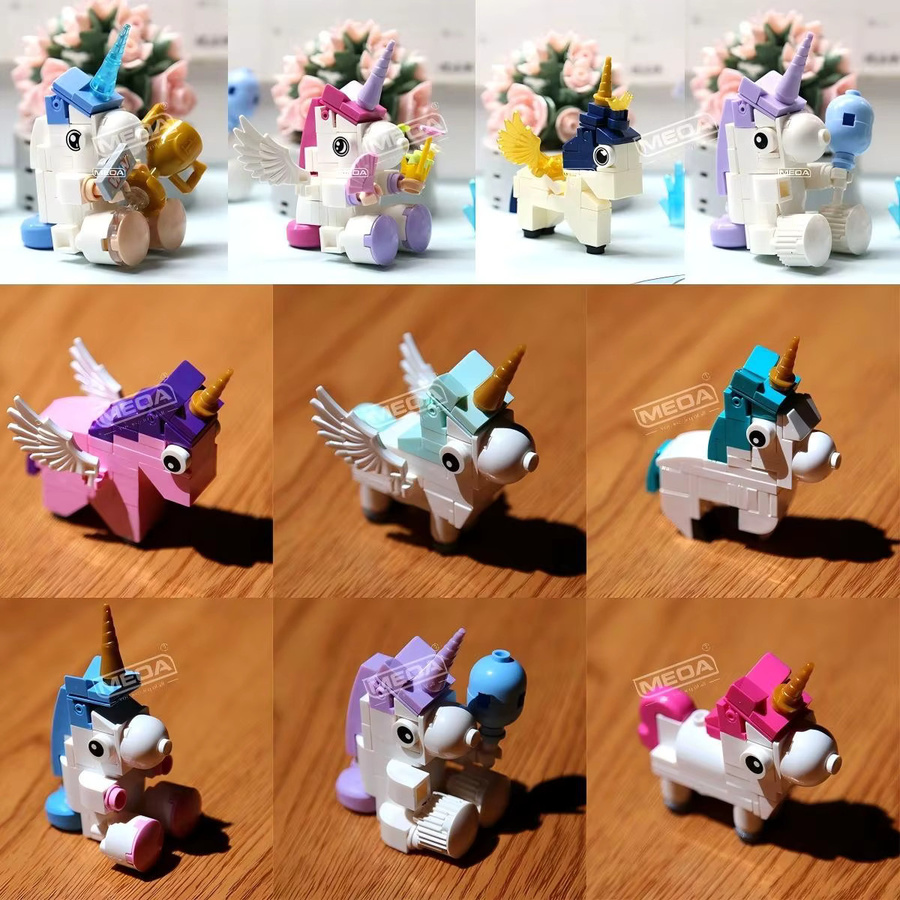 MEOA Einhorn-Bausteine-Set, 12-teiliges Set - Bild 3