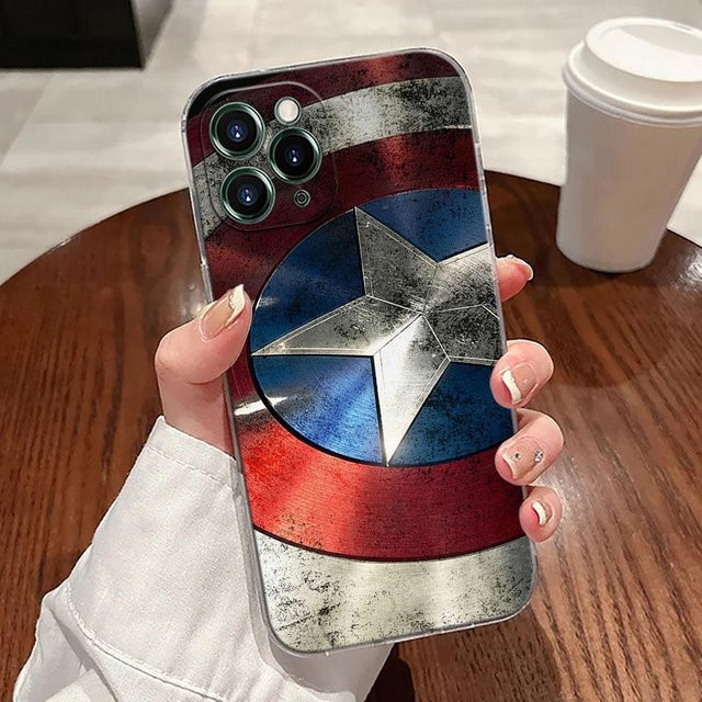 Transparente Marvel Captain America Schild Handyhülle für iPhone Modelle - Bild 1