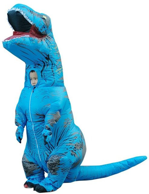 ElmCove T-Rex-Dinosaurierkostüm, aufblasbar, blau - Bild 1