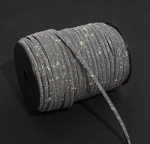 Strass Seil, 6 mm, Kristall Rohr Schnur, 1 Yard - Bild 1