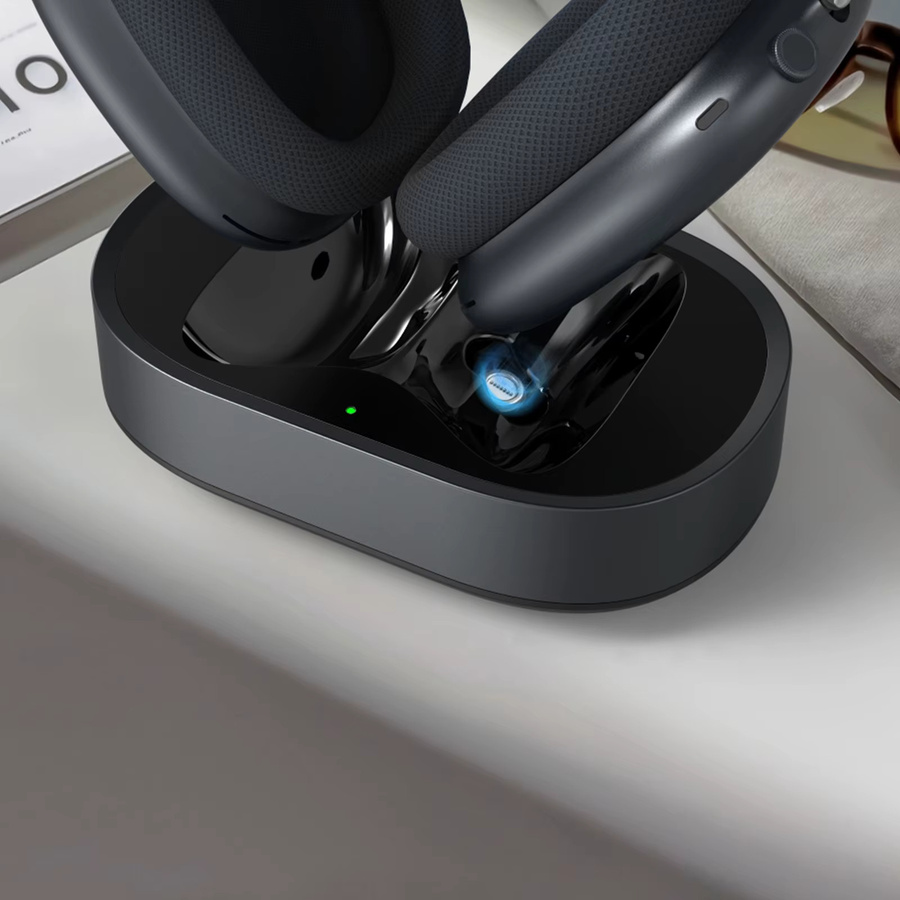 ATUOTIN Magnetische Kopfhörer-Ladestation für AirPods Max in Schwarz mit Doppelanschlüssen - Bild 5