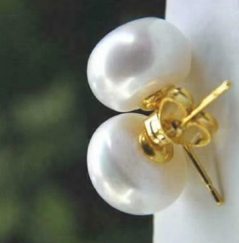 RWBUY Akoya Perlenohrringe, 14k Gold, Weiß - Bild 3