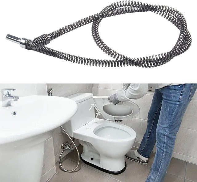VIBRATITE Rohr-Unblocker aus Manganstahl in Silber für Badezimmer und Küche - Bild 1