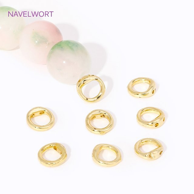 Verbindungsringe 18K vergoldetes Messing, Endperlenspitze, Zubehör - Bild 1
