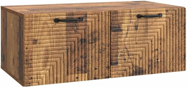 vidaXL Wandmontierter TV-Schrank aus Altholz in Braun, B/H/T: 78,5 x 41 x 30 cm - Bild 1