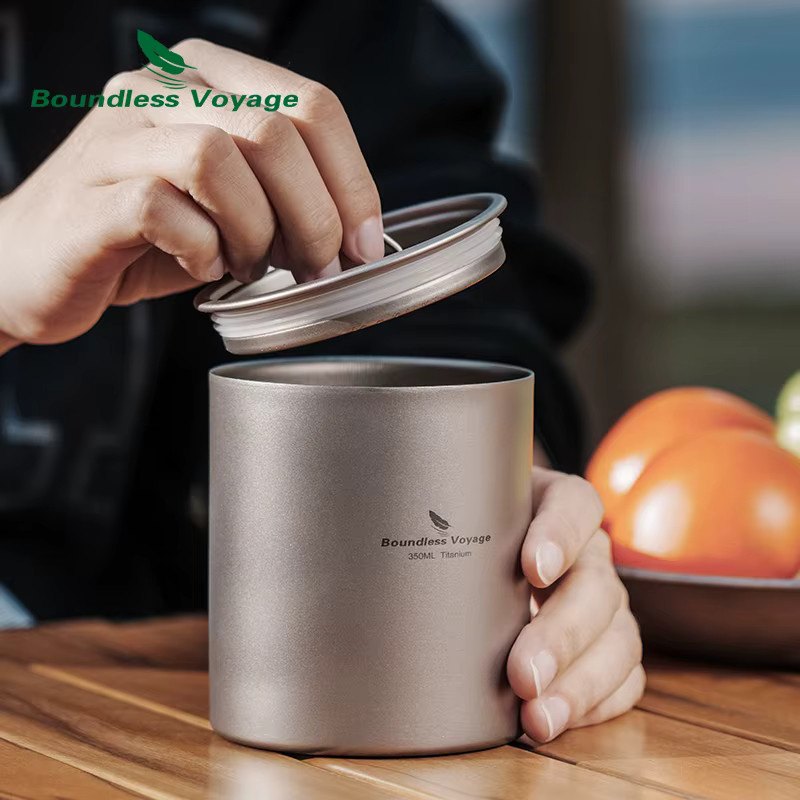 Boundless Voyage Titanium Tumbler Campingbecher aus Edelstahl in Silber - Bild 3