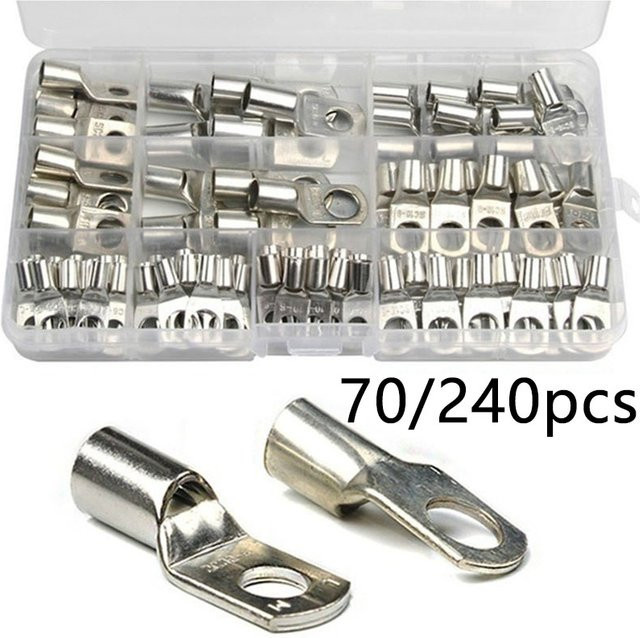 JORPETS Ringkabelschuhe Set aus verzinktem Kupfer, 35mm, Farbe: Silber und Gold - Bild 1