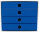 Soennecken Schubladenbox oeco aus Kunststoff für A4 in Grau und Blau - Bild 1