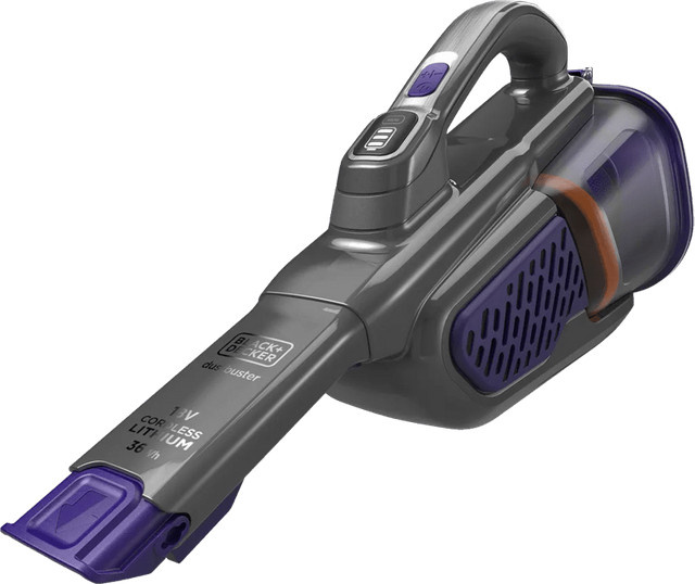 Black + Decker BHHV520BHFP Dustbuster Akkustaubsauger für Tierhaare in Titanium/Violett - Bild 1