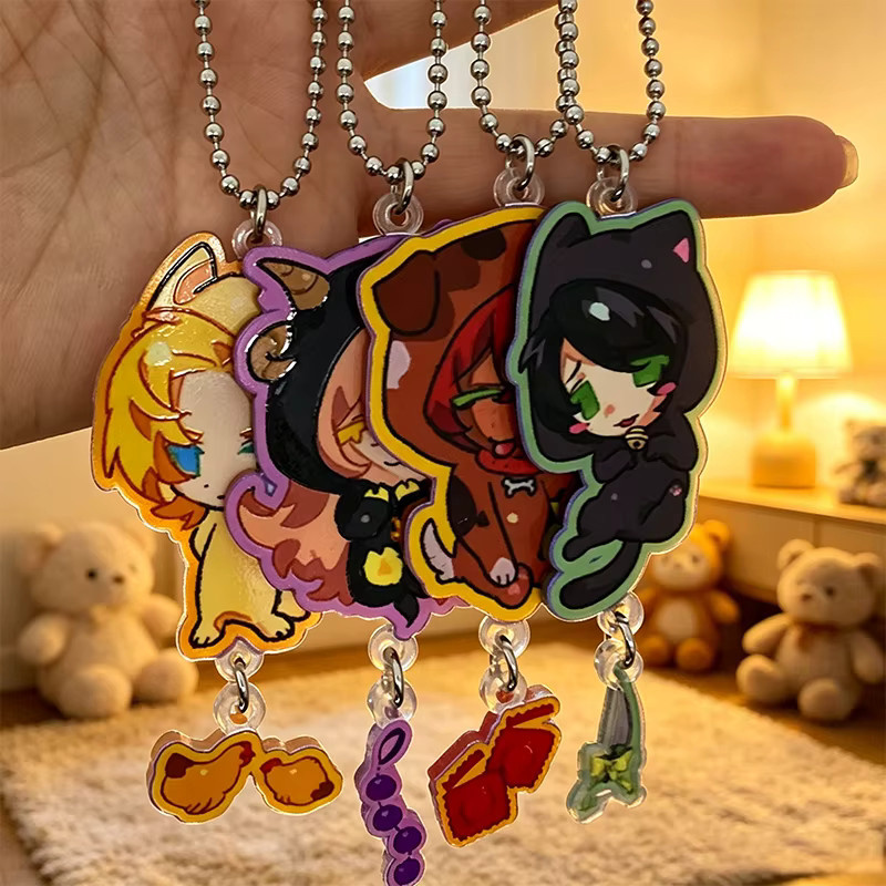 Schlüsselanhänger Acryl, Cartoon-Idol-Anime-Tier-Bildaufdruck, Personalisiert - Bild 3