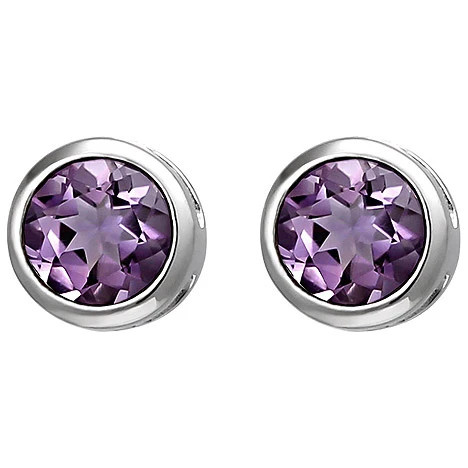 Colfem Ohrstecker 925 Silber, Amethyst, lila, violett - Bild 1