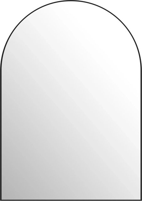 HOMCOM Badezimmerspiegel aus Glas und Aluminiumlegierung in Schwarz, H x B x T: 70 x 50 x 3 cm - Bild 1
