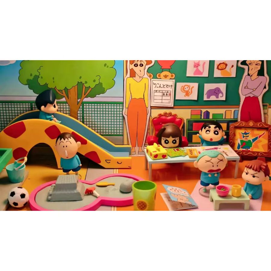 Re-ment Shin Chan Futaba Kindergarten Anime Figur Blind Box Multicolor Mini Szene Action Figur als Schreibtisch Ornament für deine Sammlung - Bild 5