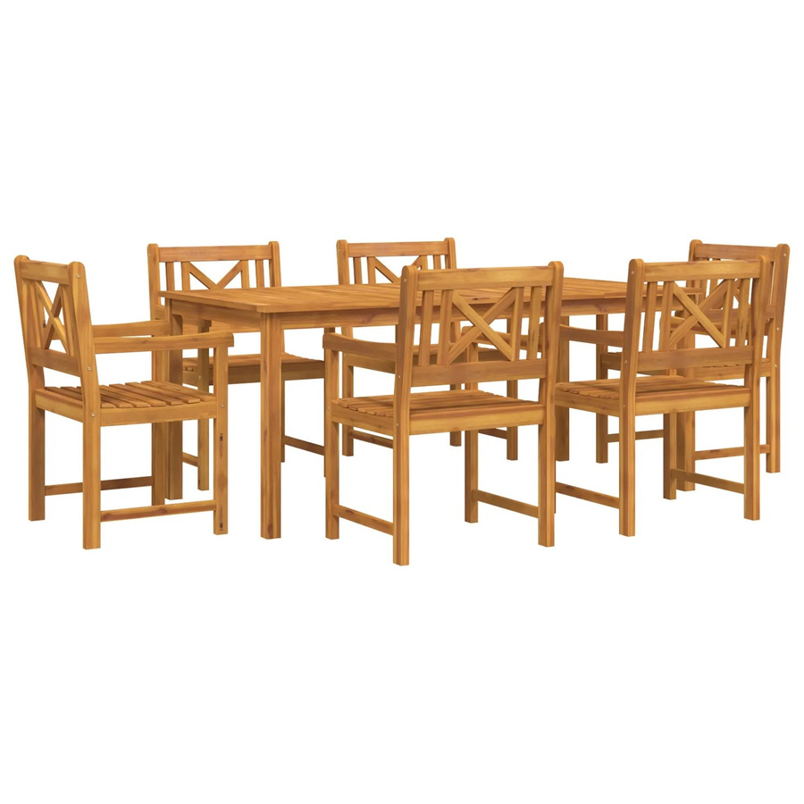 vidaXL Gartenstühle Set aus 2 Stück aus Massivholz Akazie in Braun, B/T/H: 56 x 56 x 90 cm - Bild 2