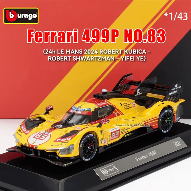 Bburago Ferrari 2024 499P 24h Le Mans, Modellauto, 1:43, ab 14 Jahren - Bild 1