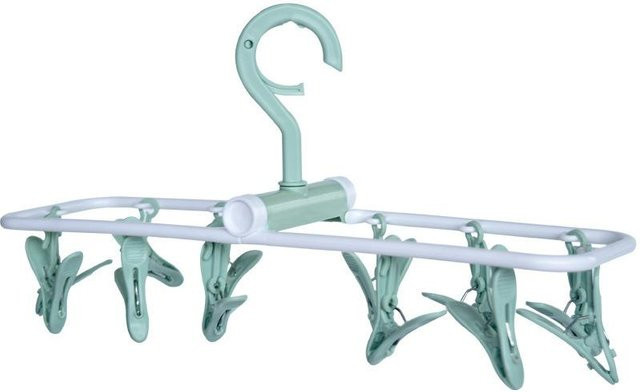 Yiran Furniture Mehrfachclip-Trockenständer mit 12 Clips in Grün aus Kunststoff - Bild 1
