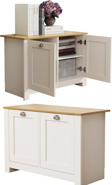 VCM Holz Kommode Balusa M Sideboard im Retro Design H x B x T: 60 x 89 x 40 cm - Bild 1