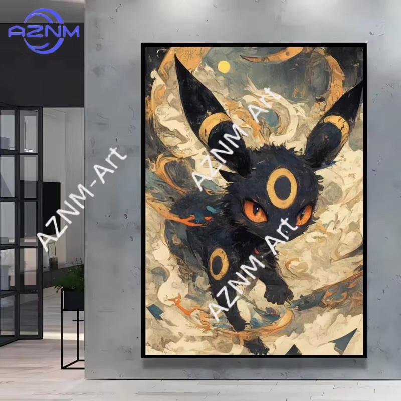 KAYOU Anime Pokemon Wandkunst Poster mit Mewtwo und Umbreon in Mehrfarbig - Bild 2