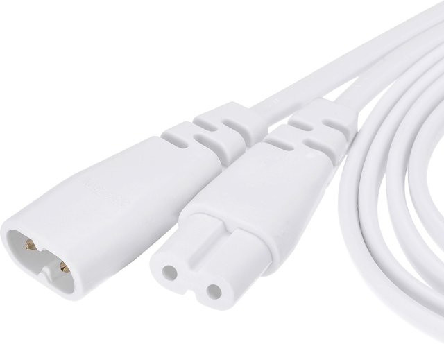 UXCELL T5 LED-Röhren Anschlusskabel 2-polig, weiße Verlängerung von Stecker zu Buchse für LED-Leuchtstoffröhren, Länge: 30 cm oder 50 cm - Bild 1