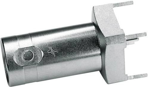 Telegärtner BNC-Steckverbinder Buchse Einbau vertikal 50 Ohm Silber - Bild 1