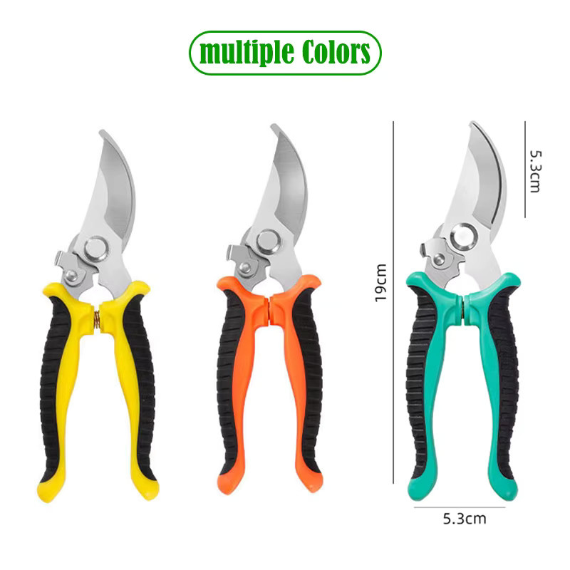 2-teiliges Gartenscheren-Set von eoopee in Multicolour mit ergonomischen, rutschfesten Griffen und Sicherheitsschloss für Rosen und Pflanzen - Bild 5