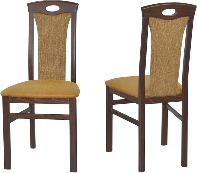 Esszimmerstuhl Larissa Set (2 Stück) von möbel direkt online aus Buche mit braunem Kunstlederbezug - Bild 1